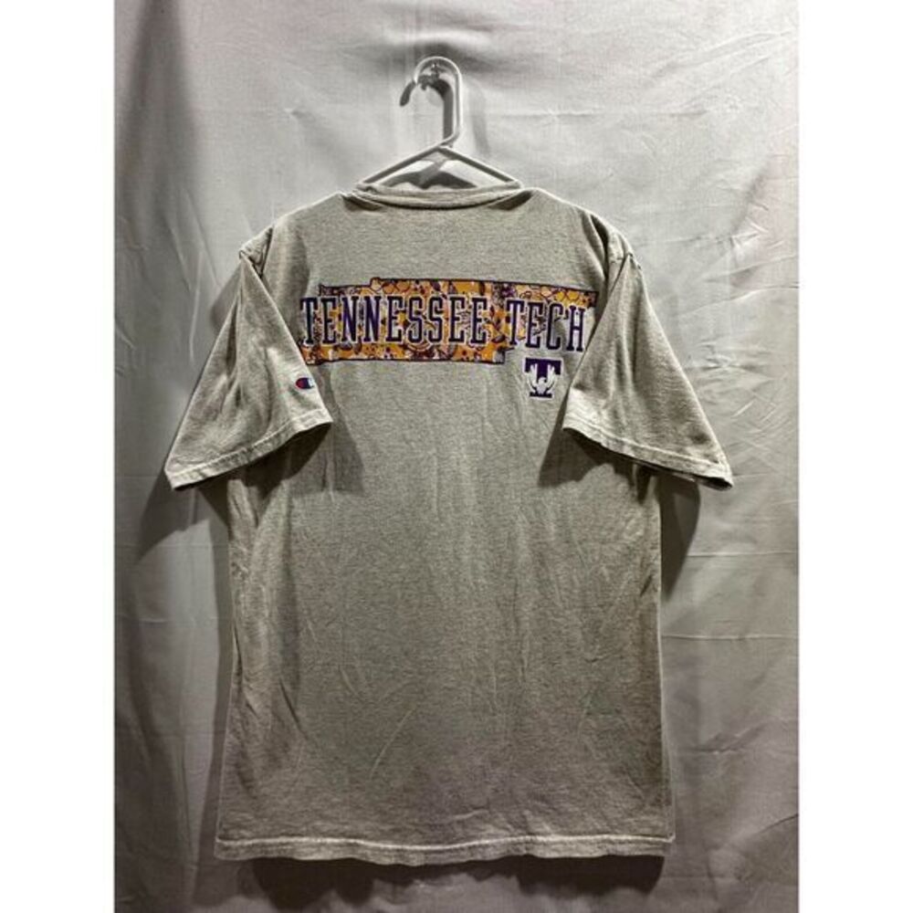 Tennessee Tech Champion T-Shirt Men's Medium Extra‎ Gray Short Sleeve - Picture 4 of 5